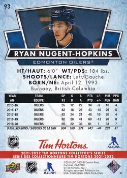 2021-22 Upper Deck Tim Hortons #93 Ryan Nugent-Hopkins Back