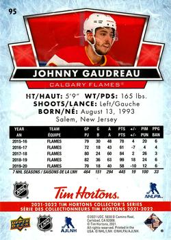 2021-22 Upper Deck Tim Hortons #95 Johnny Gaudreau Back