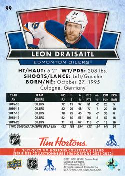 2021-22 Upper Deck Tim Hortons #99 Leon Draisaitl Back