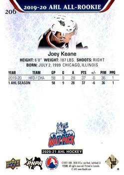 2020-21 Upper Deck AHL - Gold #206 Joey Keane Back