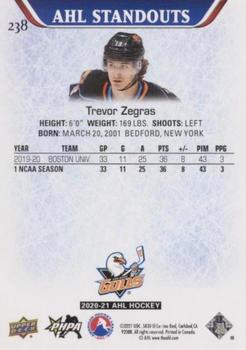 2020-21 Upper Deck AHL - Gold #238 Trevor Zegras Back