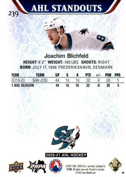 2020-21 Upper Deck AHL - Gold #239 Joachim Blichfeld Back