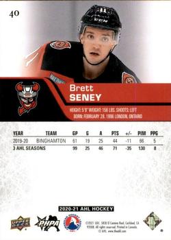 2020-21 Upper Deck AHL - UD Exclusives #40 Brett Seney Back