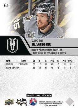2020-21 Upper Deck AHL - UD Exclusives #62 Lucas Elvenes Back