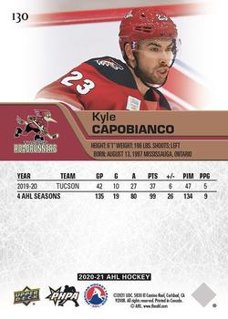 2020-21 Upper Deck AHL - UD Exclusives #130 Kyle Capobianco Back