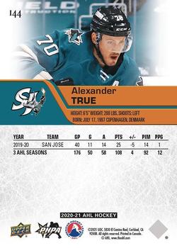 2020-21 Upper Deck AHL - UD Exclusives #144 Alexander True Back