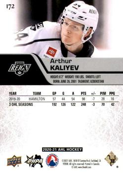 2020-21 Upper Deck AHL - UD Exclusives #172 Arthur Kaliyev Back