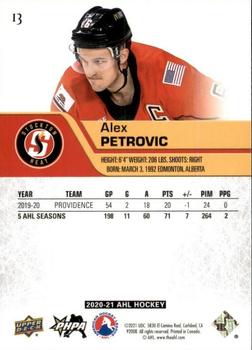 2020-21 Upper Deck AHL - UD High Gloss #13 Alex Petrovic Back