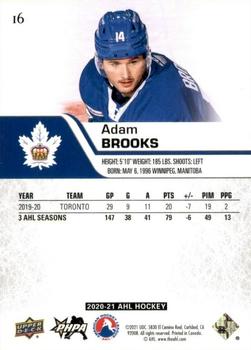 2020-21 Upper Deck AHL - UD High Gloss #16 Adam Brooks Back