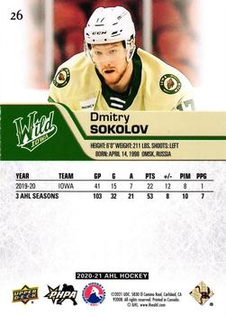 2020-21 Upper Deck AHL - UD High Gloss #26 Dmitry Sokolov Back
