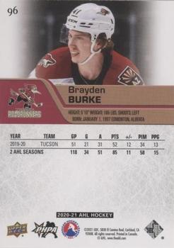 2020-21 Upper Deck AHL - UD High Gloss #96 Brayden Burke Back