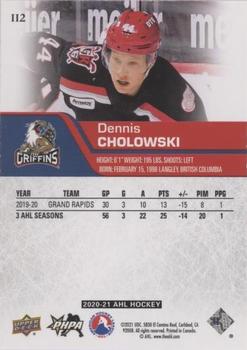 2020-21 Upper Deck AHL - UD High Gloss #112 Dennis Cholowski Back