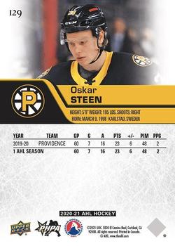 2020-21 Upper Deck AHL - UD High Gloss #129 Oskar Steen Back