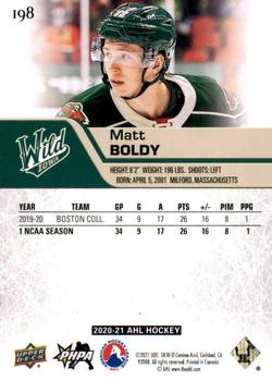 2020-21 Upper Deck AHL - UD High Gloss #198 Matt Boldy Back