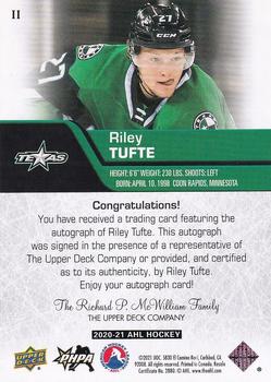 2020-21 Upper Deck AHL - Autographs #11 Riley Tufte Back
