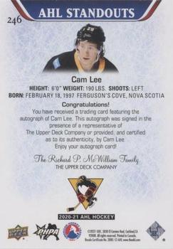 2020-21 Upper Deck AHL - Autographs #246 Cam Lee Back