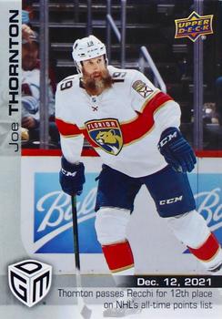 2021-22 Upper Deck Game Dated Moments #29 Joe Thornton Front