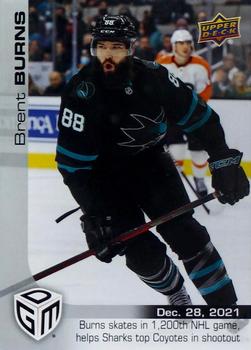 2021-22 Upper Deck Game Dated Moments #33 Brent Burns Front