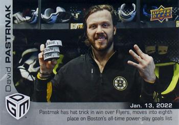 2021-22 Upper Deck Game Dated Moments #42 David Pastrnak Front