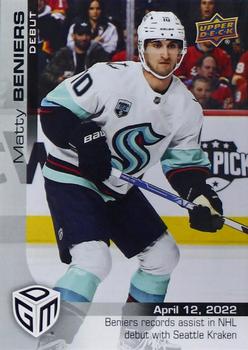 2021-22 Upper Deck Game Dated Moments #81 Matty Beniers Front