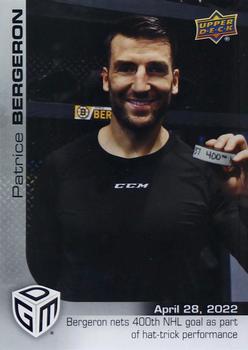 2021-22 Upper Deck Game Dated Moments #89 Patrice Bergeron Front