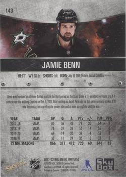 2021-22 SkyBox Metal Universe #143 Jamie Benn Back