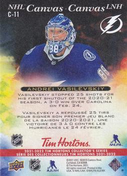 2021-22 Upper Deck Tim Hortons - NHL Canvas #C-11 Andrei Vasilevskiy Back