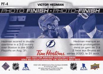 2021-22 Upper Deck Tim Hortons - Photo Finish #PF-4 Victor Hedman Back