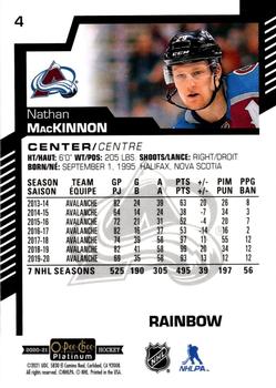 2020-21 O-Pee-Chee Platinum - Rainbow #4 Nathan MacKinnon Back