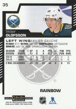 2020-21 O-Pee-Chee Platinum - Rainbow #35 Victor Olofsson Back