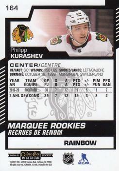 2020-21 O-Pee-Chee Platinum - Rainbow #164 Philipp Kurashev Back