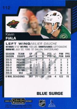 2020-21 O-Pee-Chee Platinum - Blue Surge #112 Kevin Fiala Back