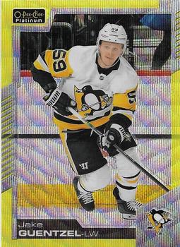 2020-21 O-Pee-Chee Platinum - Neon Yellow Surge #39 Jake Guentzel Front