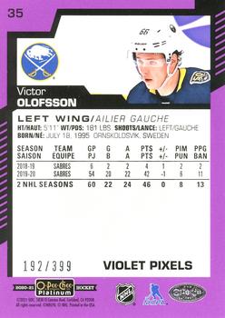 2020-21 O-Pee-Chee Platinum - Violet Pixels #35 Victor Olofsson Back