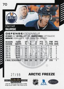 2020-21 O-Pee-Chee Platinum - Arctic Freeze #70 Darnell Nurse Back