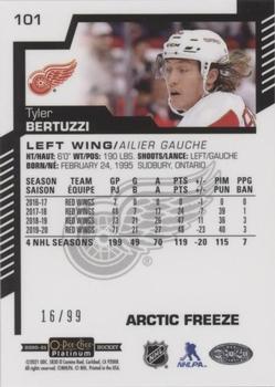 2020-21 O-Pee-Chee Platinum - Arctic Freeze #101 Tyler Bertuzzi Back