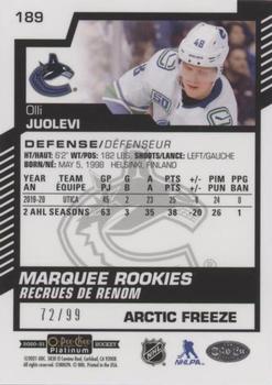 2020-21 O-Pee-Chee Platinum - Arctic Freeze #189 Olli Juolevi Back