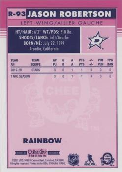 2020-21 O-Pee-Chee Platinum - Retro Rainbow #R-93 Jason Robertson Back
