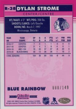 2020-21 O-Pee-Chee Platinum - Retro Blue Rainbow #R-38 Dylan Strome Back