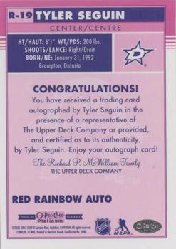 2020-21 O-Pee-Chee Platinum - Retro Red Rainbow Autographs #R-19 Tyler Seguin Back