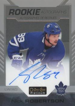 2020-21 O-Pee-Chee Platinum - Rookie Autographs #R-NR Nick Robertson Front