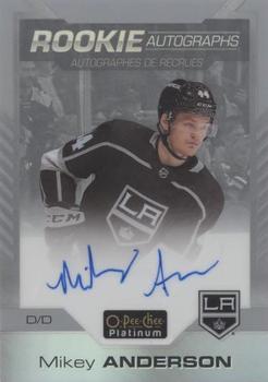 2020-21 O-Pee-Chee Platinum - Rookie Autographs Rainbow #R-MA Mikey Anderson Front