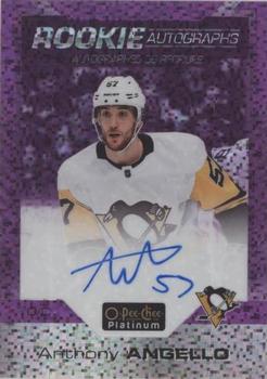 2020-21 O-Pee-Chee Platinum - Rookie Autographs Violet Pixels #R-AA Anthony Angello Front