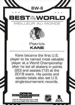 2020-21 O-Pee-Chee Platinum - Best in the World #BW-6 Patrick Kane Back