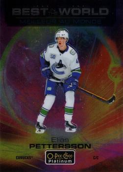 2020-21 O-Pee-Chee Platinum - Best in the World #BW-14 Elias Pettersson Front