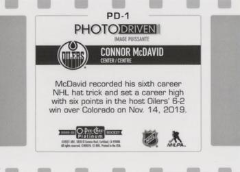 2020-21 O-Pee-Chee Platinum - Photo Driven #PD-1 Connor McDavid Back
