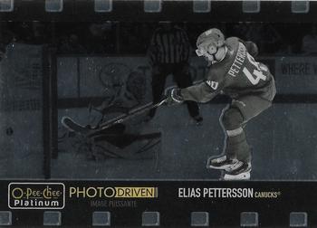 2020-21 O-Pee-Chee Platinum - Photo Driven #PD-4 Elias Pettersson Front