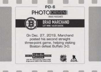 2020-21 O-Pee-Chee Platinum - Photo Driven #PD-6 Brad Marchand Back