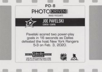 2020-21 O-Pee-Chee Platinum - Photo Driven #PD-8 Joe Pavelski Back