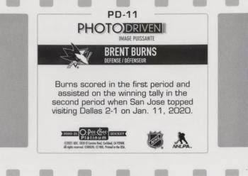 2020-21 O-Pee-Chee Platinum - Photo Driven #PD-11 Brent Burns Back